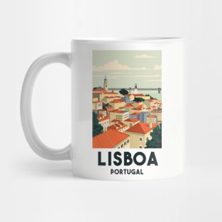 A Vintage Travel Art of Lisbon - Portugal Mug